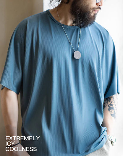 American Technology Cool Ice Silk Knitted Breathable Men's T-Shirt - Harmony Gallery