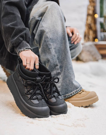 Snow Boots Velvet Warm Short Barrel Cotton Non-Slip Thick Bottom Men's Boot - Harmony Gallery