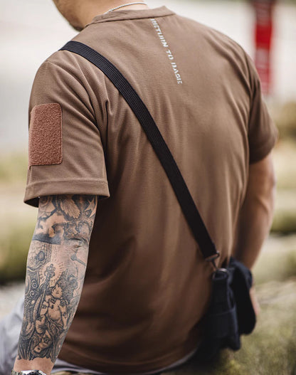 American Honeycomb Breathable Basic Sweat-Wicking Men's T-Shirt - Harmony Gallery