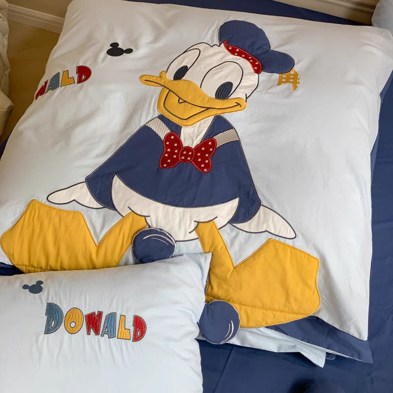 Disney Donald Duck Princess Daisy Washed Four-Piece Cotton Bed Set - Harmony Gallery