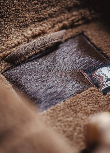 American Retro B7 Suede Parka Mid-Length Faux Lambswool Thickened Men's Coat - Harmony Gallery