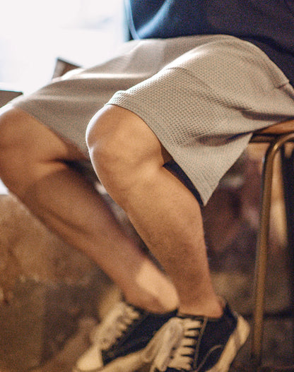 American Retro Waffle Thin Breathable Five-Point Basketball Men's Shorts - Harmony Gallery