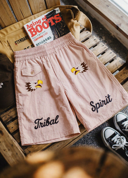 American Retro Beach Embroidered Thin Loose Versatile Cool Men's Shorts