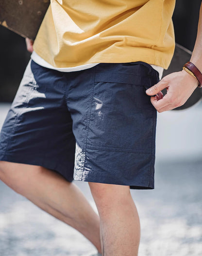 American Retro Big Pocket Waterproof Thin Nylon Men's Shorts - Harmony Gallery