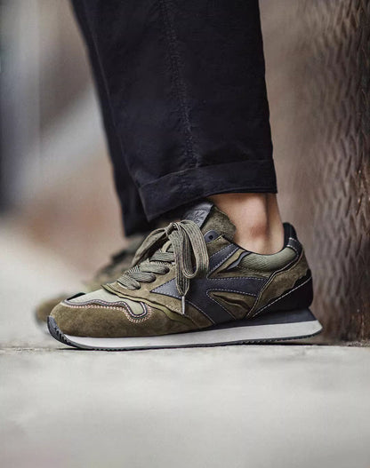 Jogging Retro Green Ghost Thick-soled Breathable Men's Sports Shoes - Harmony Gallery