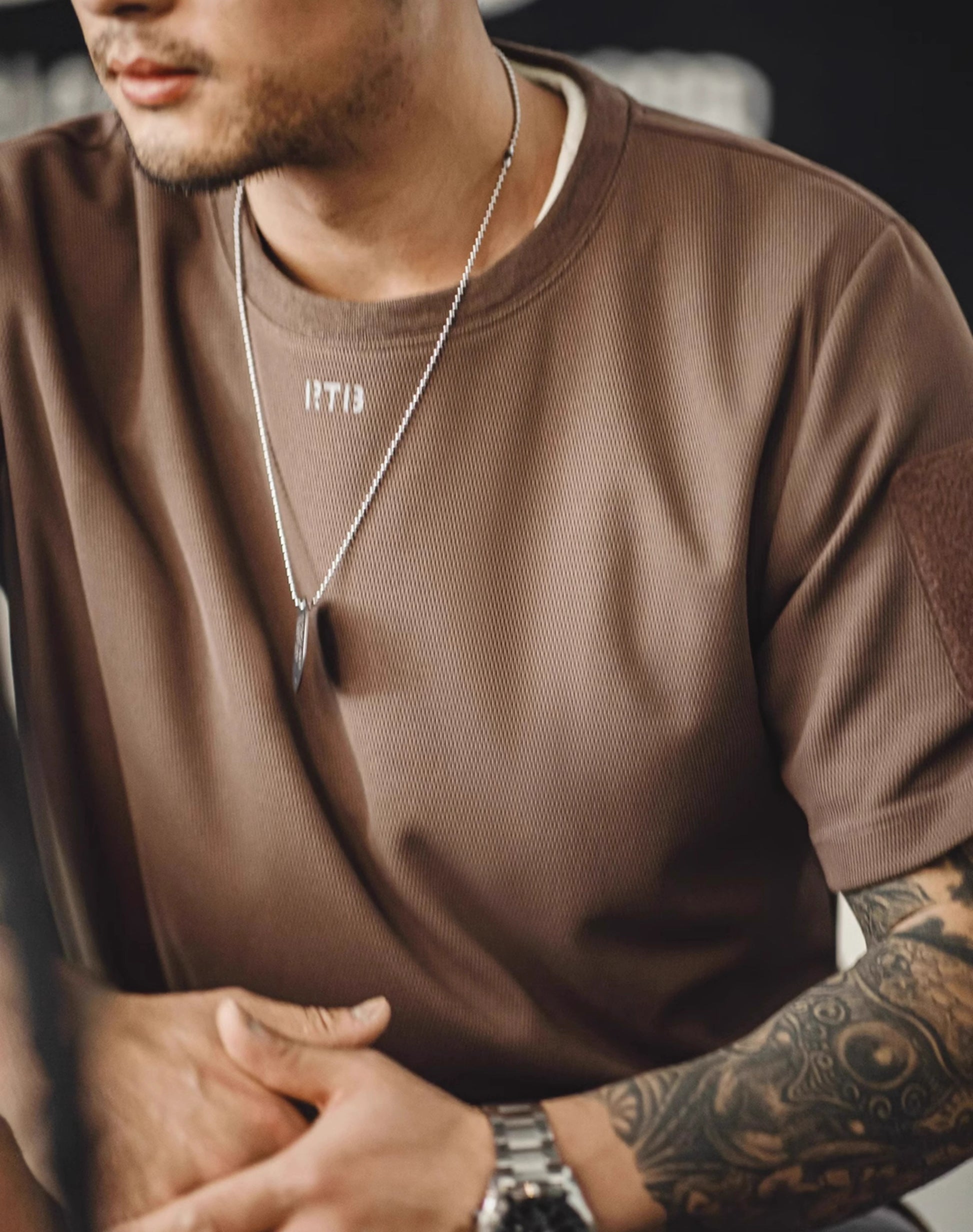 American Honeycomb Breathable Basic Sweat-Wicking Men's T-Shirt - Harmony Gallery