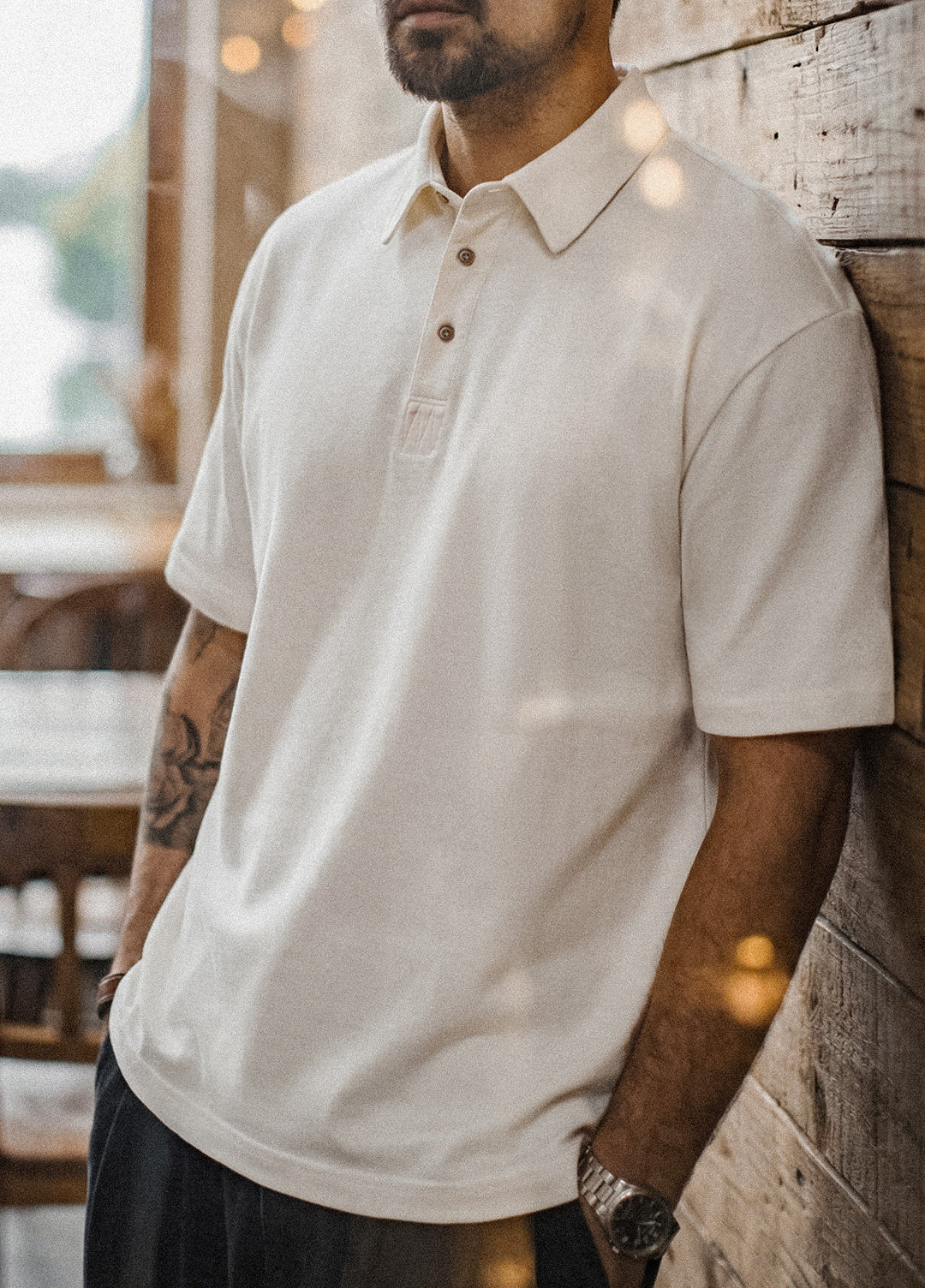 American Retro Polo Pure Cotton Heavyweight Premium Men's T-Shirt
