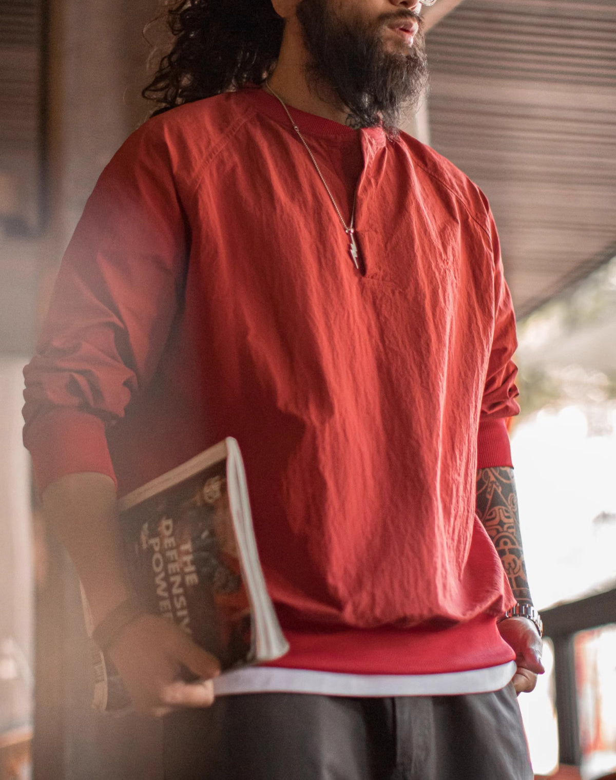 American Retro Baseball Collar Loose Pullover Leisure Men's Sweater - Harmony Gallery