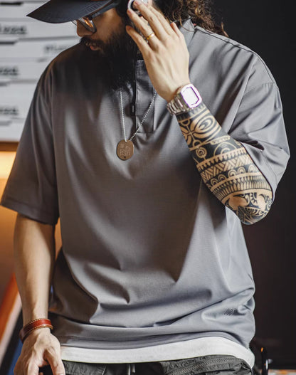American Technology Cool Polo Breathable Ice Silk Men's T-Shirt - Harmony Gallery