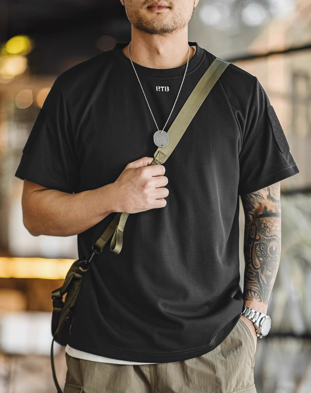 American Honeycomb Breathable Basic Sweat-Wicking Men's T-Shirt - Harmony Gallery