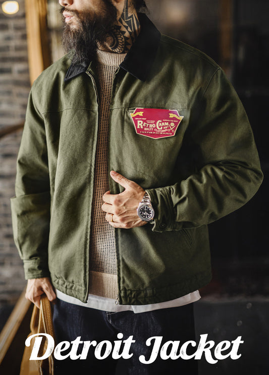 American Retro Detroit Cotton Interstellar Hunting Outfit Keep Warm Men's Jacket - Harmony Gallery