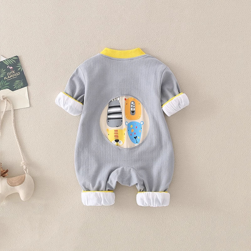 Autumn Newborn Hugging Cotton Baby Boy's Romper - Harmony Gallery