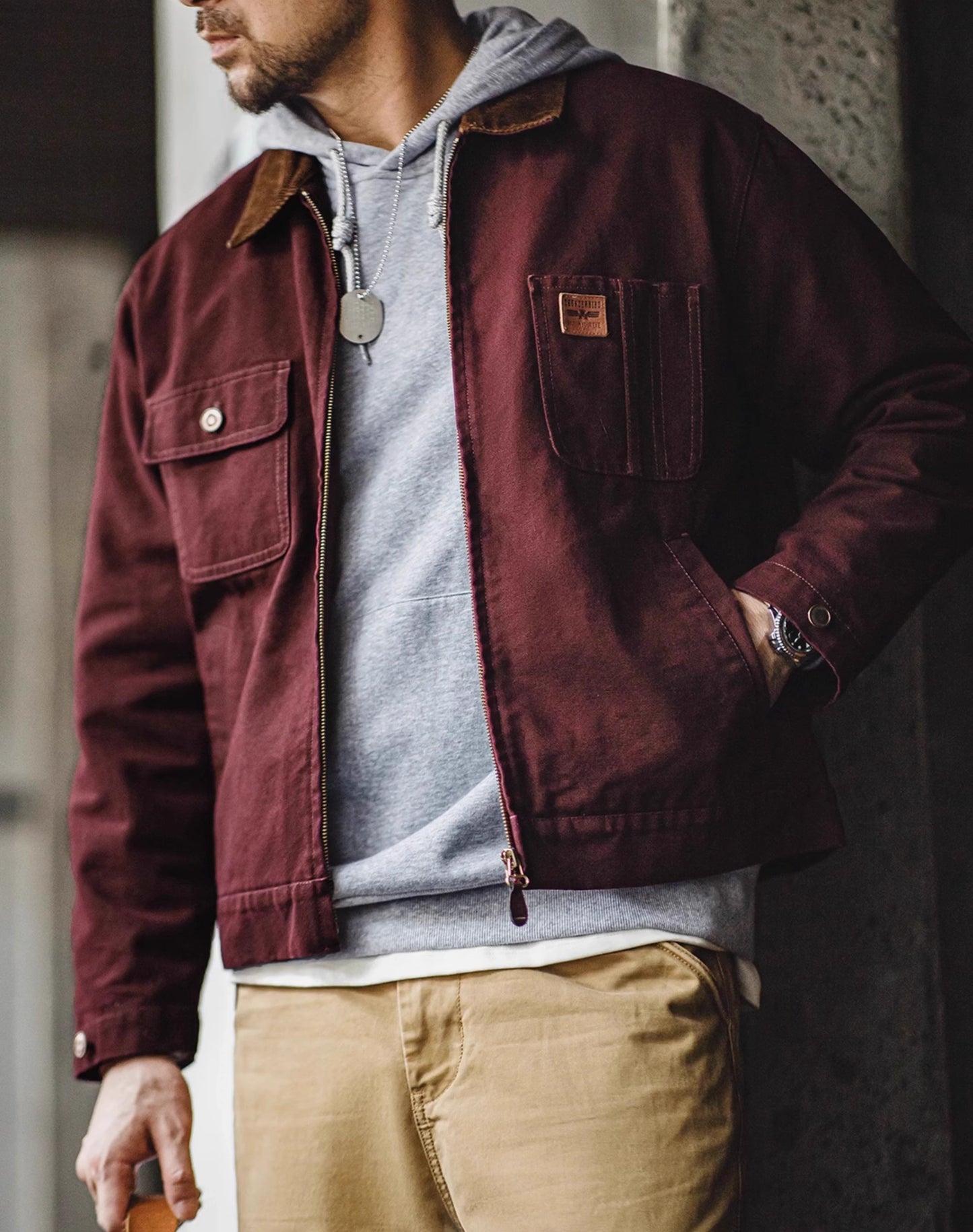 American Retro Heavy Canvas Detroit Tough Hunting Short Men's Jacket - Harmony Gallery