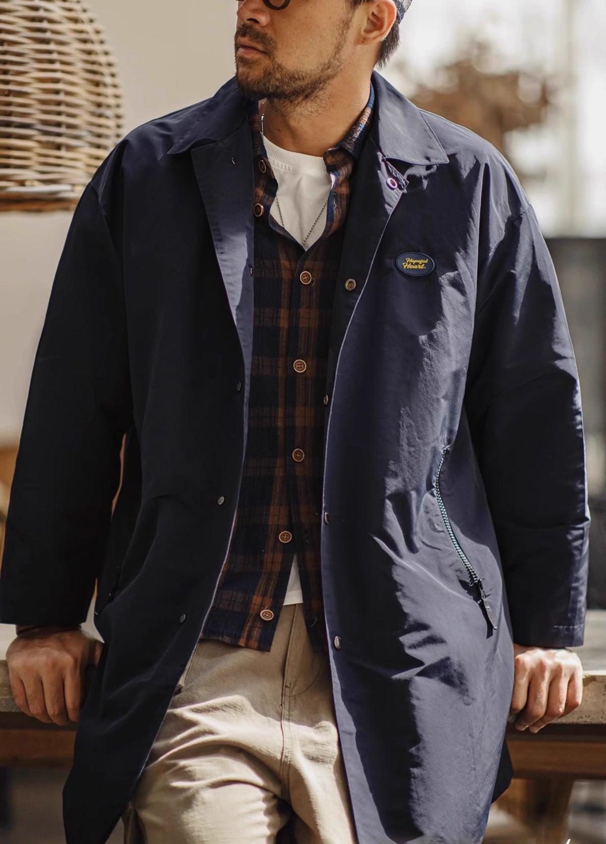 American Retro Teflon Three-Proof Lapel Windbreaker Men's Jacket - Harmony Gallery