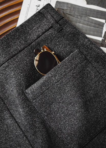 American Woolen Youthful And Energetic Style With A Draped Look Men's Trousers - Harmony Gallery
