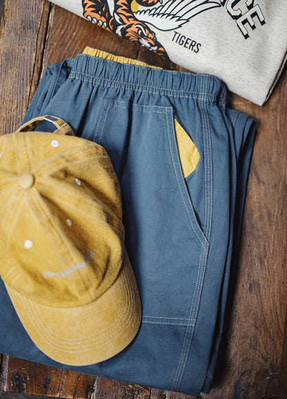 American Color-Blocked Multi-Pocket Work Pants Lightweight Men's Trousers