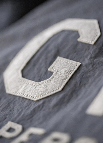 American Casual GRIT Baseball Uniform Patch Embroidered Gray Thin Men's Shirt - Harmony Gallery
