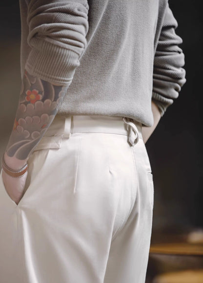 American Retro Casual Naples Gentleman Men's Trousers - Harmony Gallery