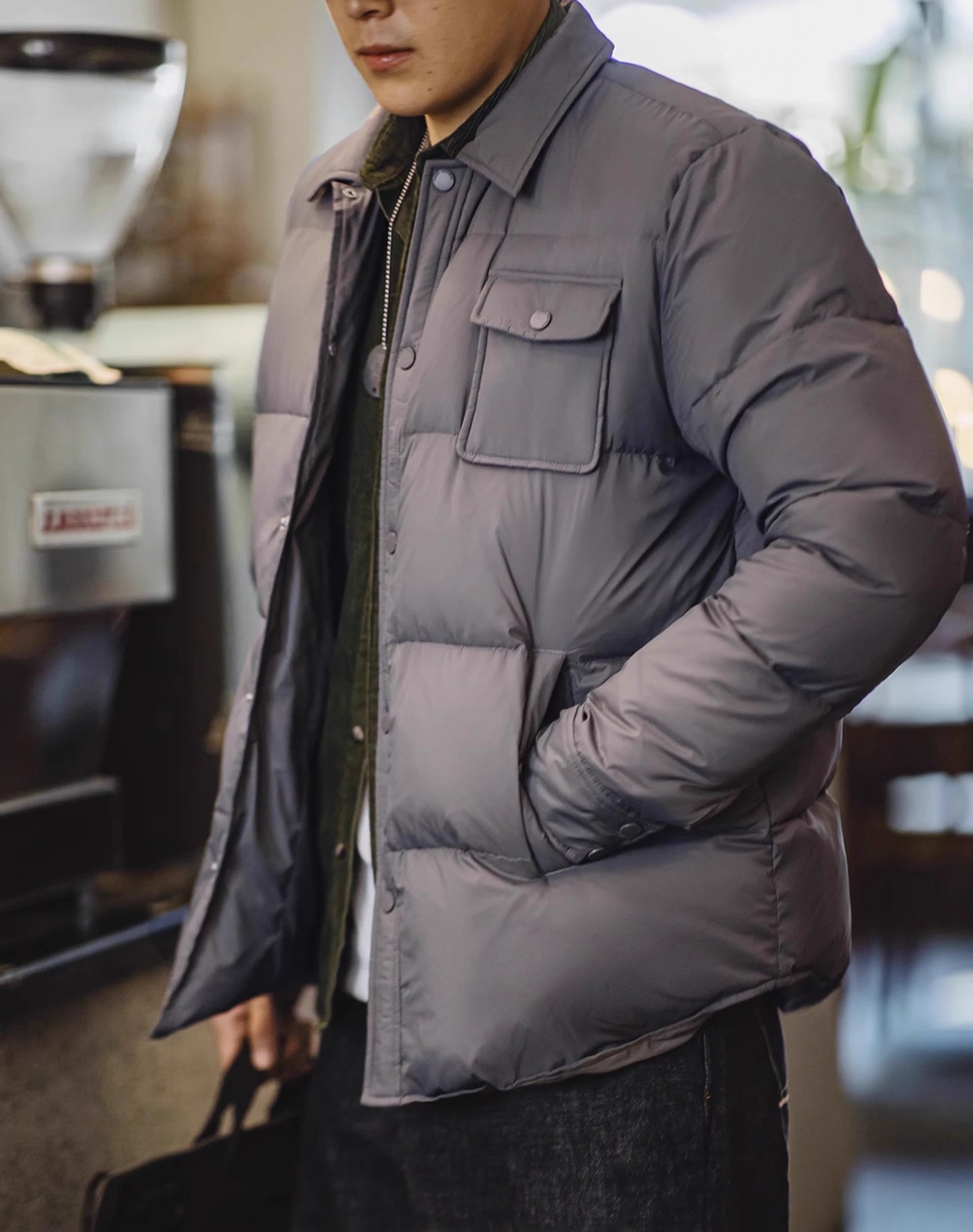 American Casual 90 Lightweight Down Warm Bread Outside Men's Jacket - Harmony Gallery