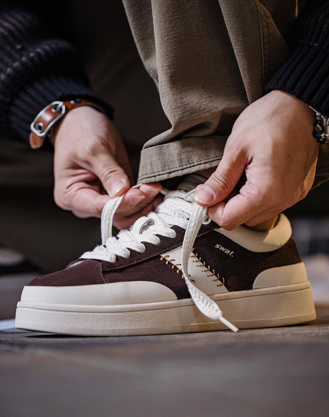 American Retro Baseball Flat Thick Bottom Heightening Men's Casual Shoes - Harmony Gallery