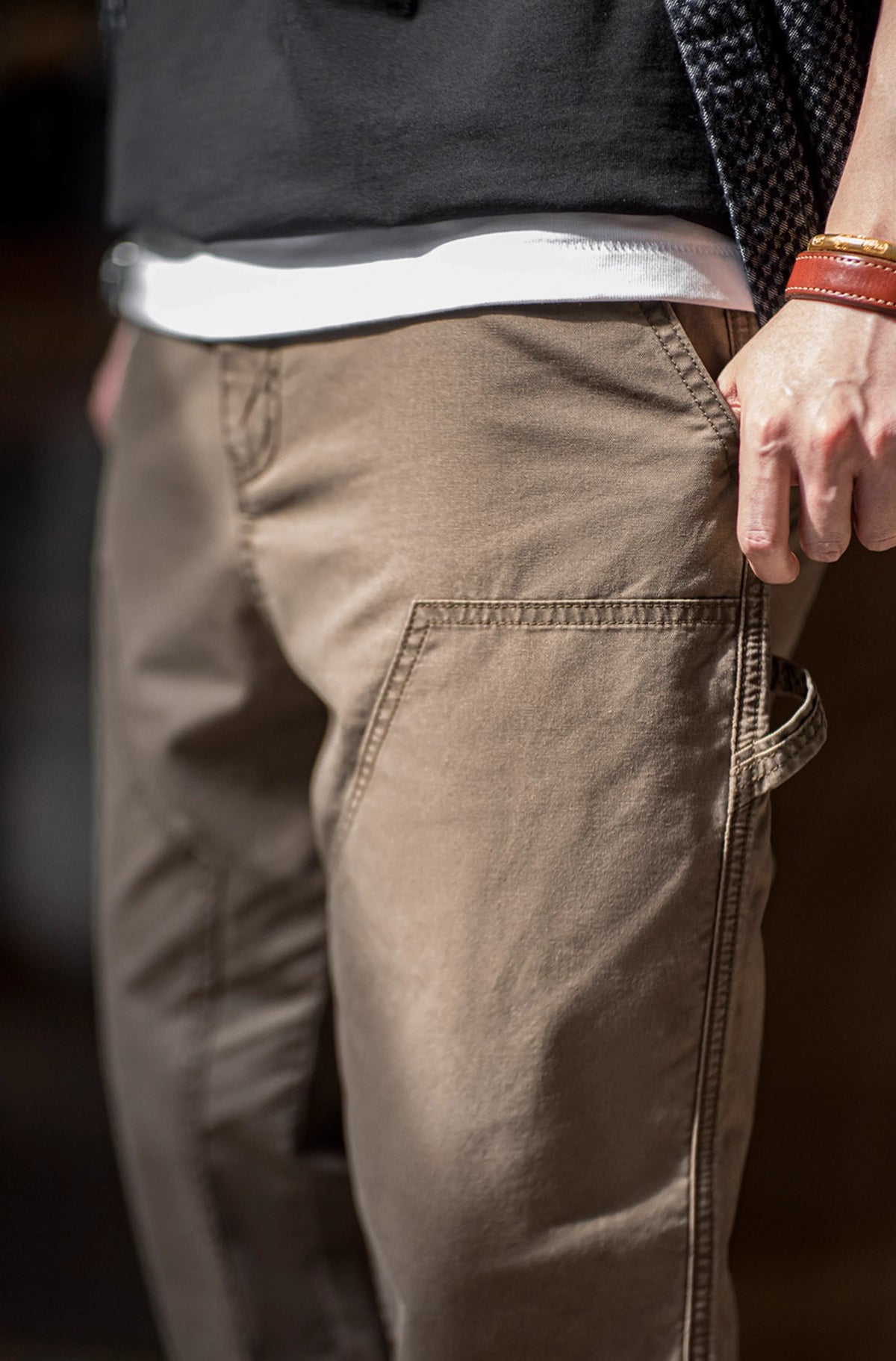 American Retro Double Knee Lumberjack Pure Cotton Canvas Men's Trousers - Harmony Gallery