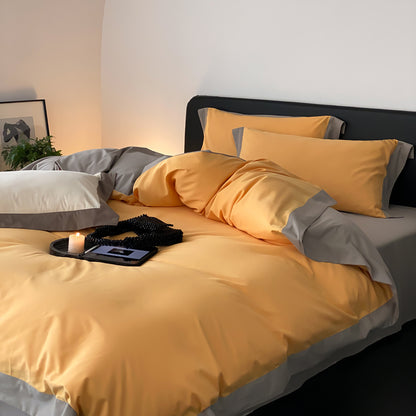 Light Luxury Pure Cotton Brushed Four-Piece Thickened Bed Set - Harmony Gallery