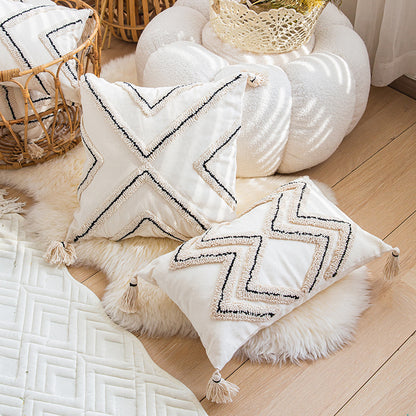 Starry Charm Boho Tasseled Accent Throw Pillows - Harmony Gallery