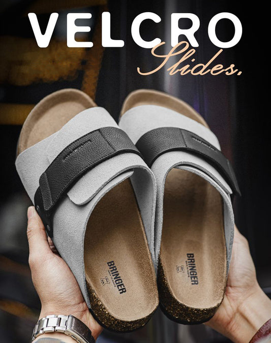 Mules Cork Outer Wear Flip Flops Casual Velcro Outing Men's Sandal - Harmony Gallery