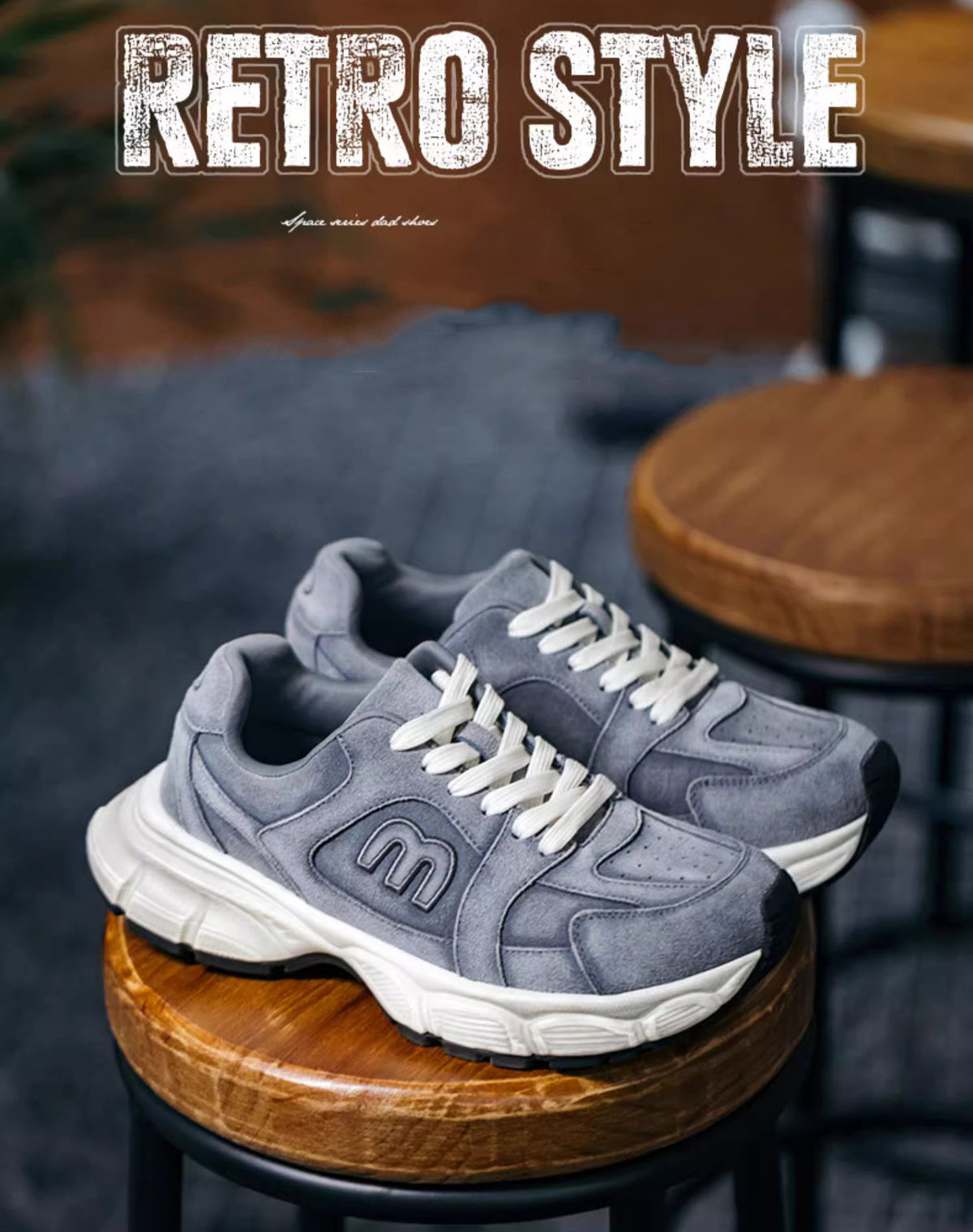 Reverse Planet  Retro Casual Thick Bottom Heightening Jogging Men's Sports Shoes - Harmony Gallery