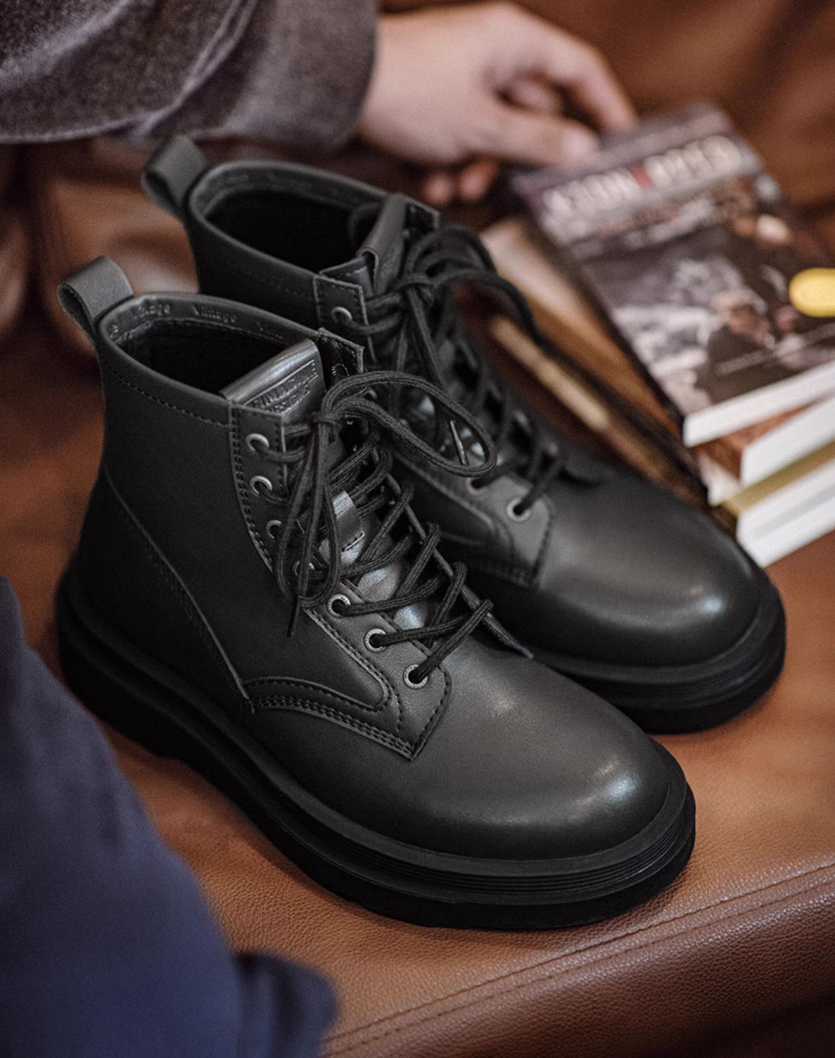 American Retro Martin Thick-Soled Casual Mid-Cut Work Men's Boot - Harmony Gallery