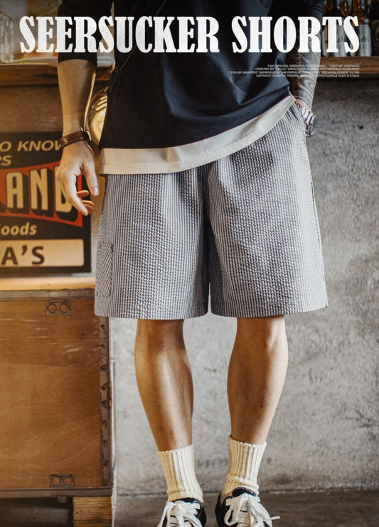 American Casual Cotton Breathable Commuting Simple Cropped Men's Shorts - Harmony Gallery