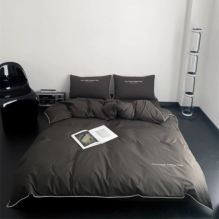 Light Luxury And High-End Four-Piece Pure Cotton Minimalist Bed Set - Harmony Gallery