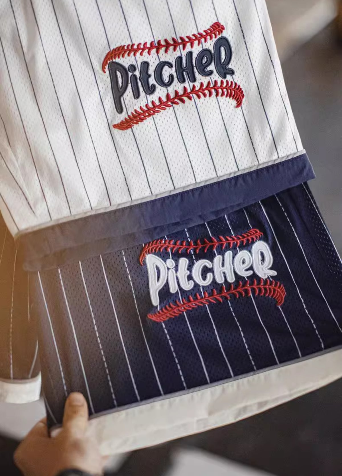 American Retro Basketball Mesh Loose Embroidered Baseball Men's Shorts - Harmony Gallery