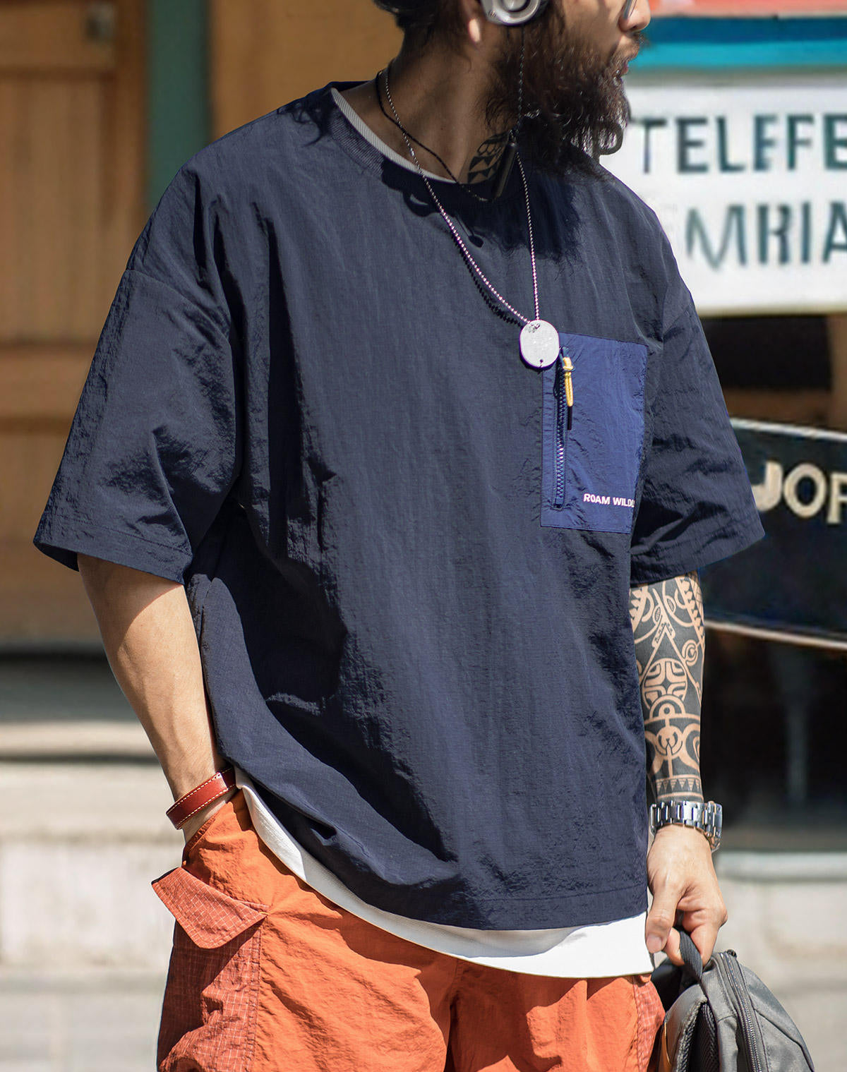 Mountain Outdoor Thin Pocket Half-Sleeved Breathable Men's T-Shirt - Harmony Gallery
