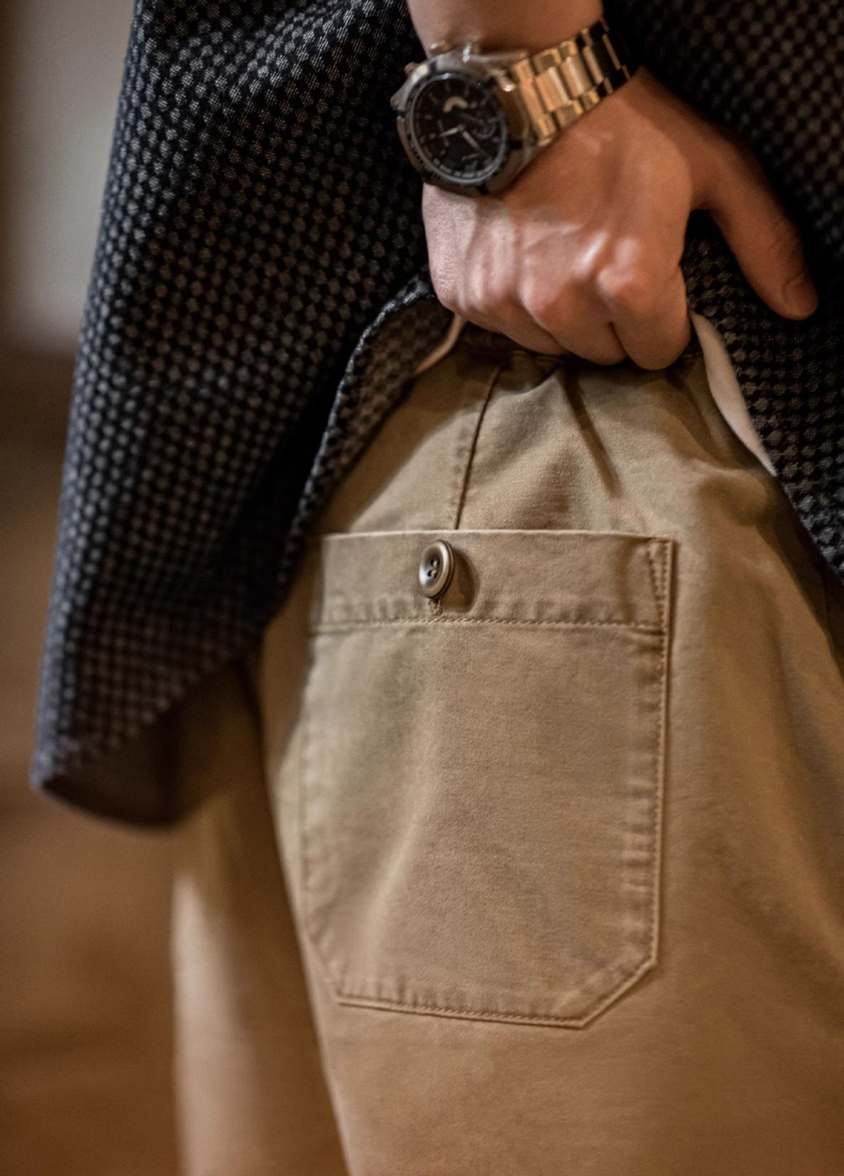 American Retro Double Knee Pocket Lumberjack Cotton Straight Men's Trousers - Harmony Gallery
