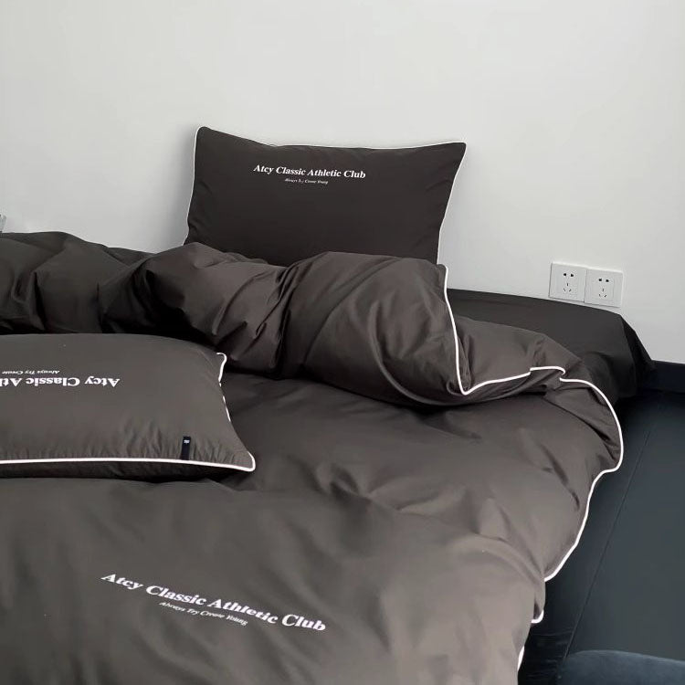Light Luxury And High-End Four-Piece Pure Cotton Minimalist Bed Set - Harmony Gallery