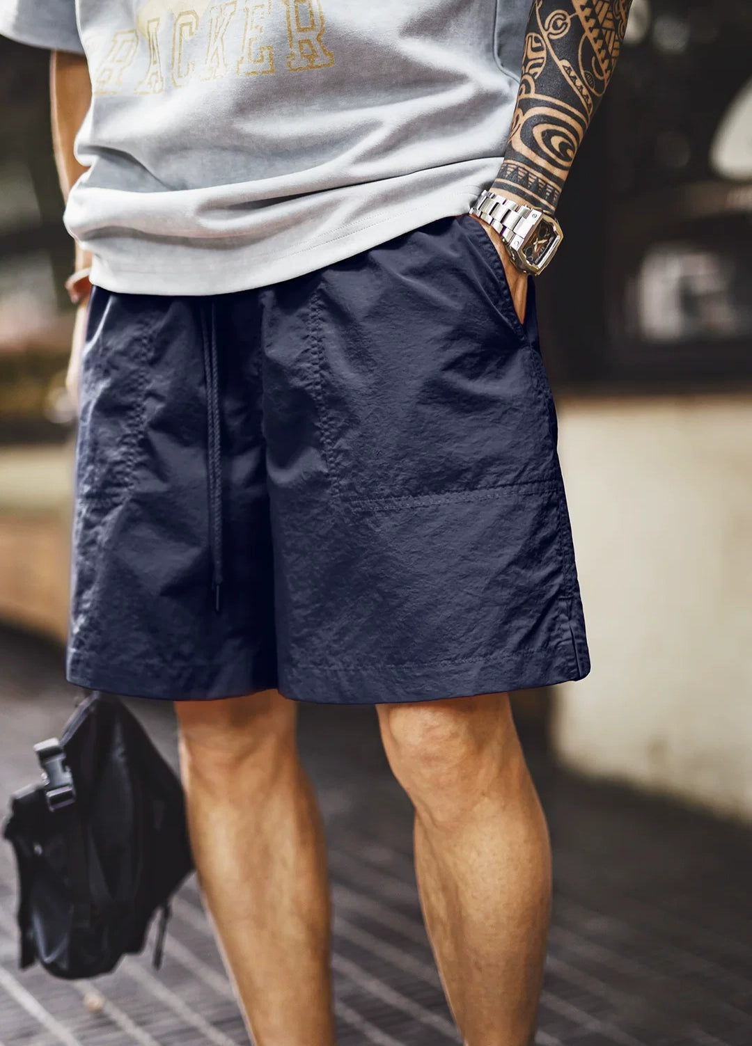 American Retro Beach Elastic Waistband Summer Daily Men's Shorts