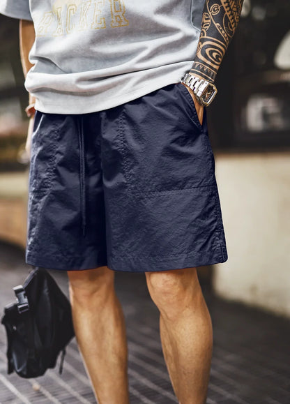 American Retro Beach Elastic Waistband Summer Daily Men's Shorts
