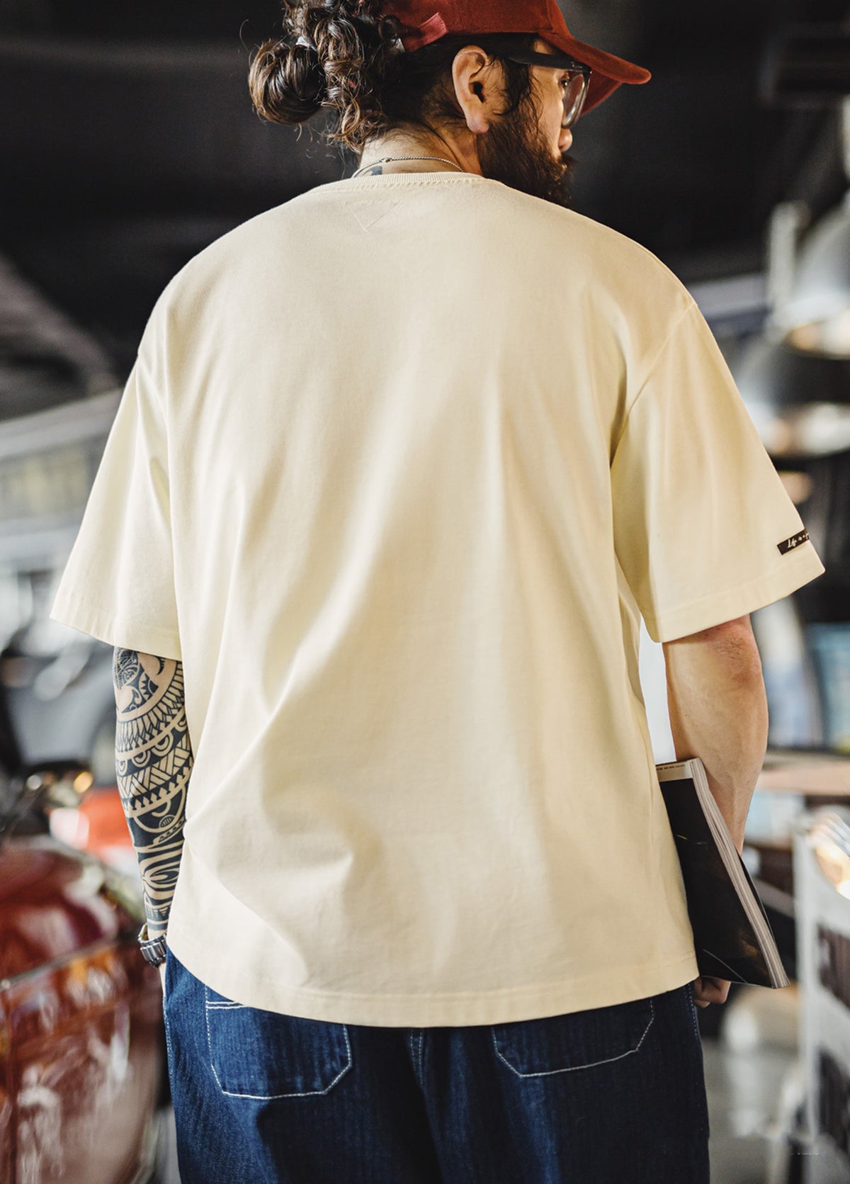 American Creative Cotton Heavy Half Sleeve Threaded Neckline Men's T-Shirt - Harmony Gallery
