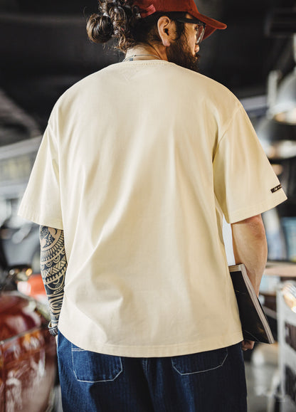 American Creative Cotton Heavy Half Sleeve Threaded Neckline Men's T-Shirt - Harmony Gallery