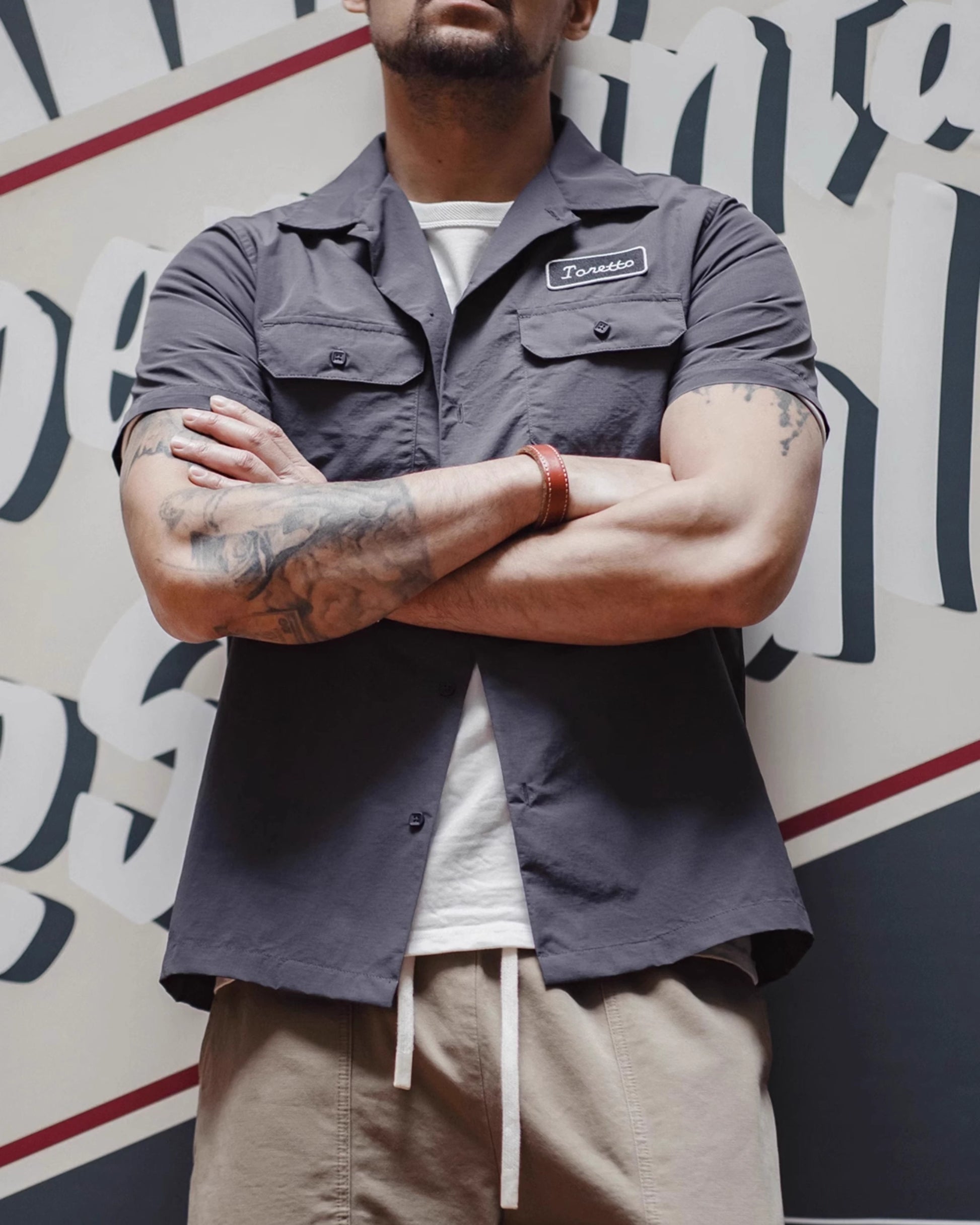 American Retro Toretto Tough Guy Lapel Thin Men's Shirt - Harmony Gallery