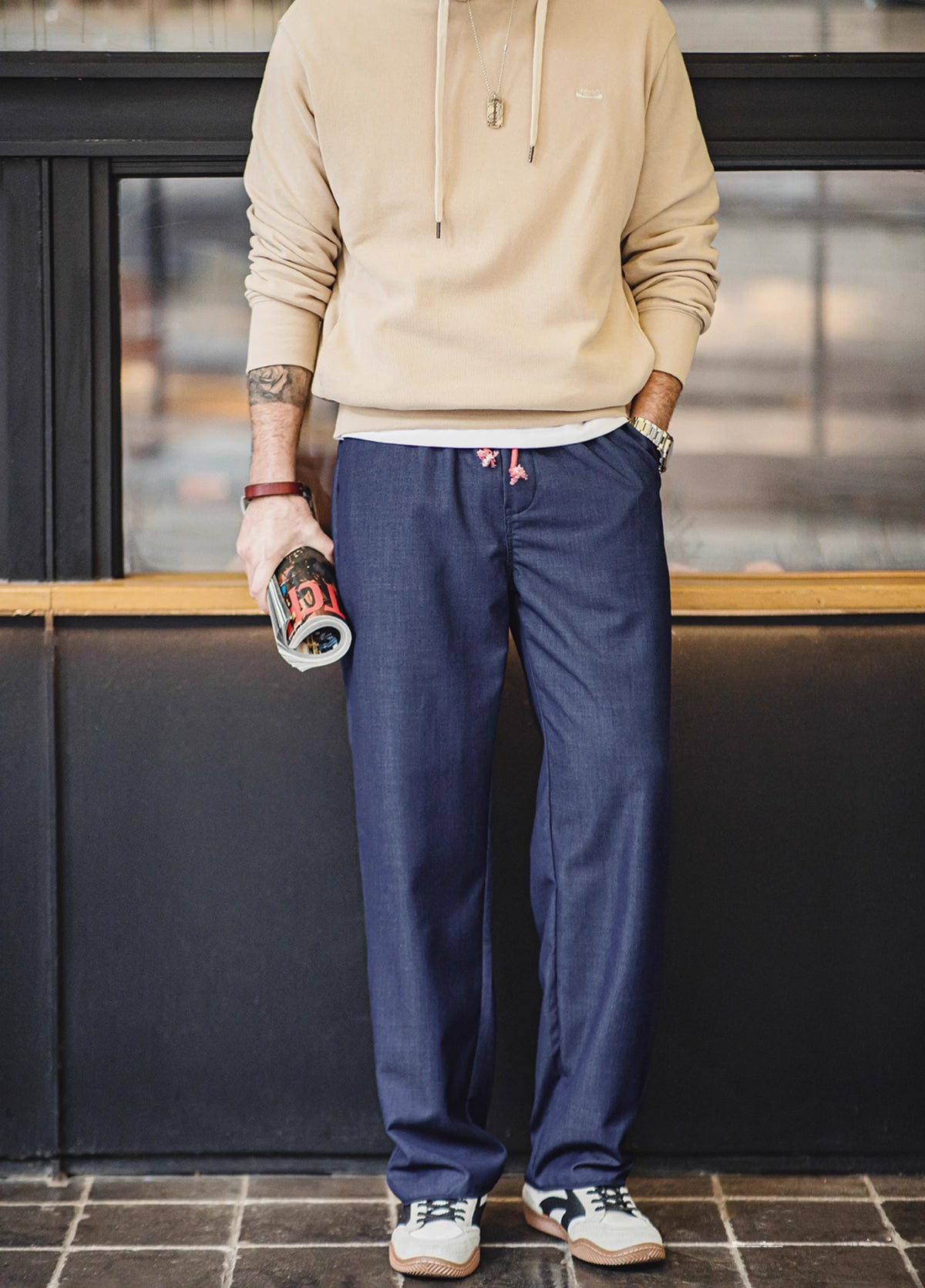 American Retro Limitation Tencel Pete Suit Drape Men's Trousers - Harmony Gallery
