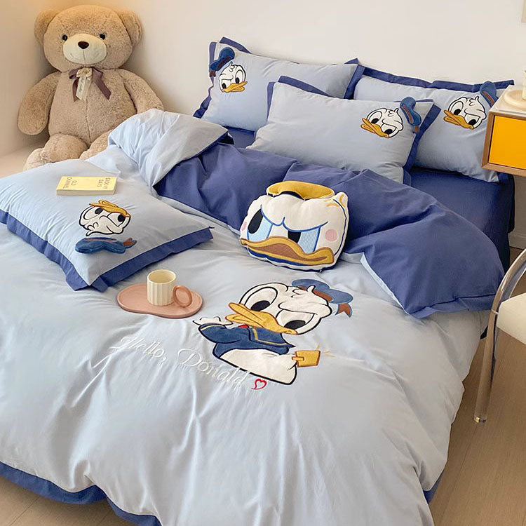Good Night Disney Cartoon Washed Cotton Four-piece Bed Set - Harmony Gallery