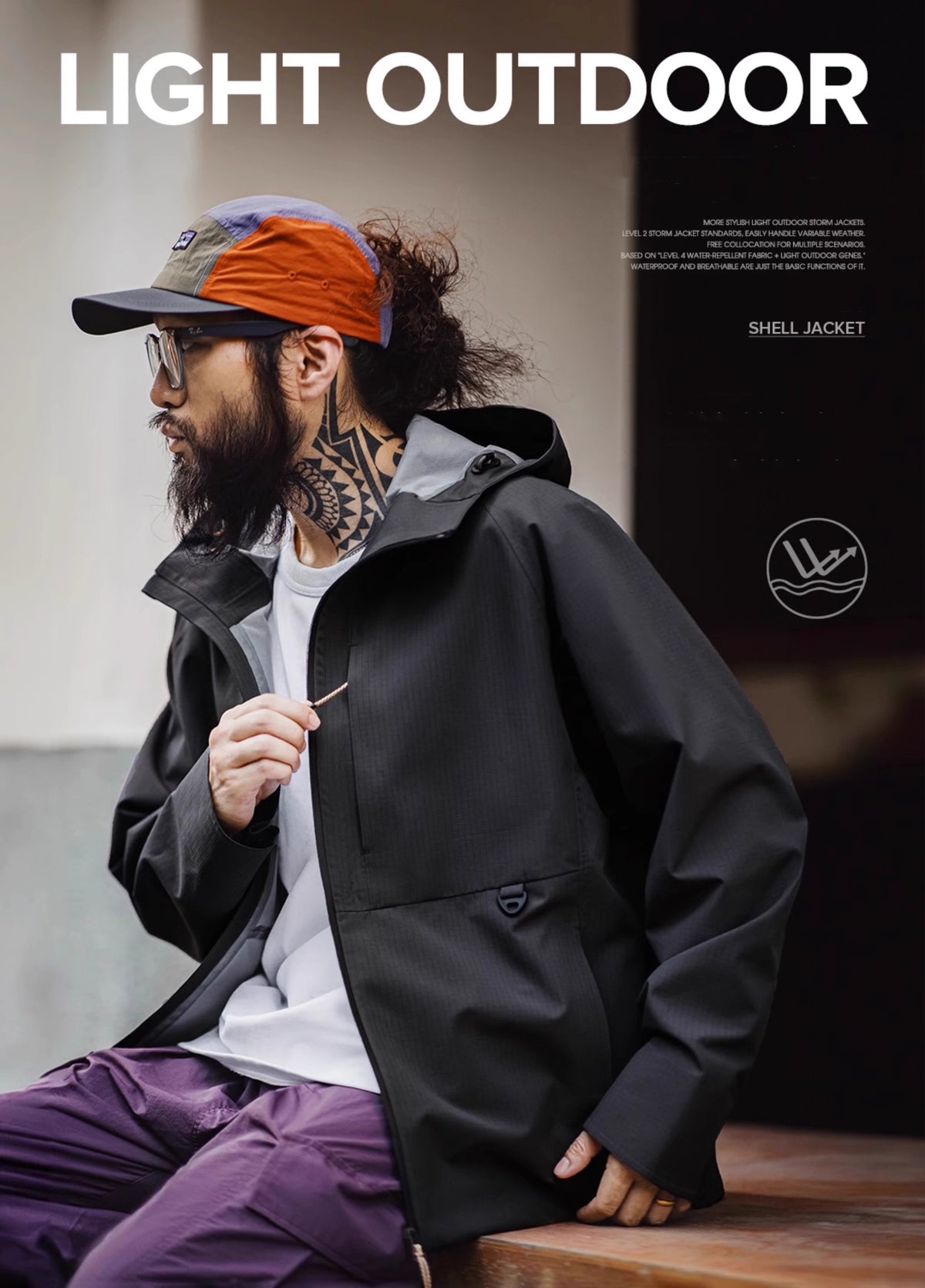 Mountaineering Outdoor Windproof Waterproof Hard Shell Hiking Men's Jacket - Harmony Gallery