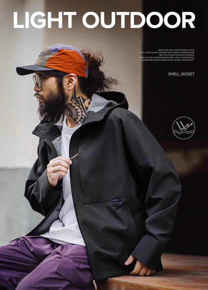 Mountaineering Outdoor Windproof Waterproof Hard Shell Hiking Men's Jacket - Harmony Gallery