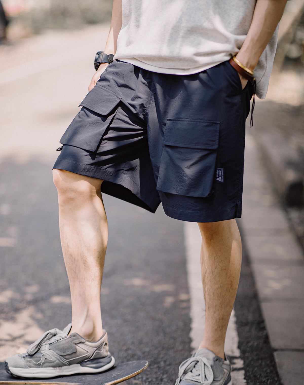 American Mountain Multi-Pocket Functional Drawstring Men's Shorts - Harmony Gallery