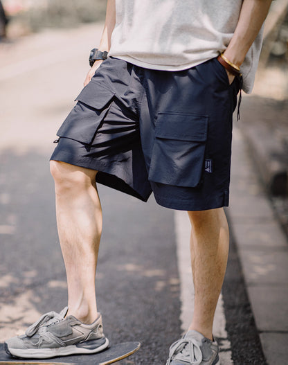 American Mountain Multi-Pocket Functional Drawstring Men's Shorts - Harmony Gallery
