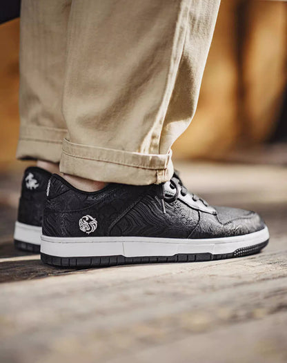 Wealthy Silk Koi Carp Retro Versatile Sports Men's Casual Shoes - Harmony Gallery
