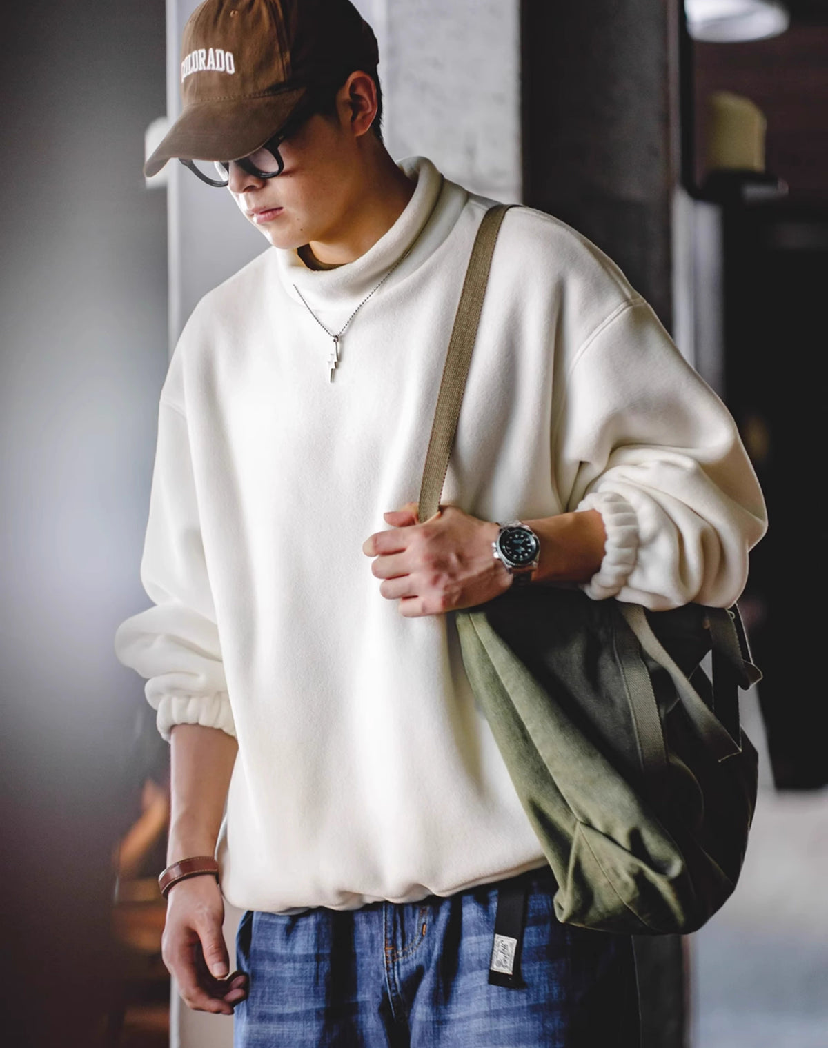 American Casual Polar Fleece Loose Lazy Pullover Men's Sweater - Harmony Gallery