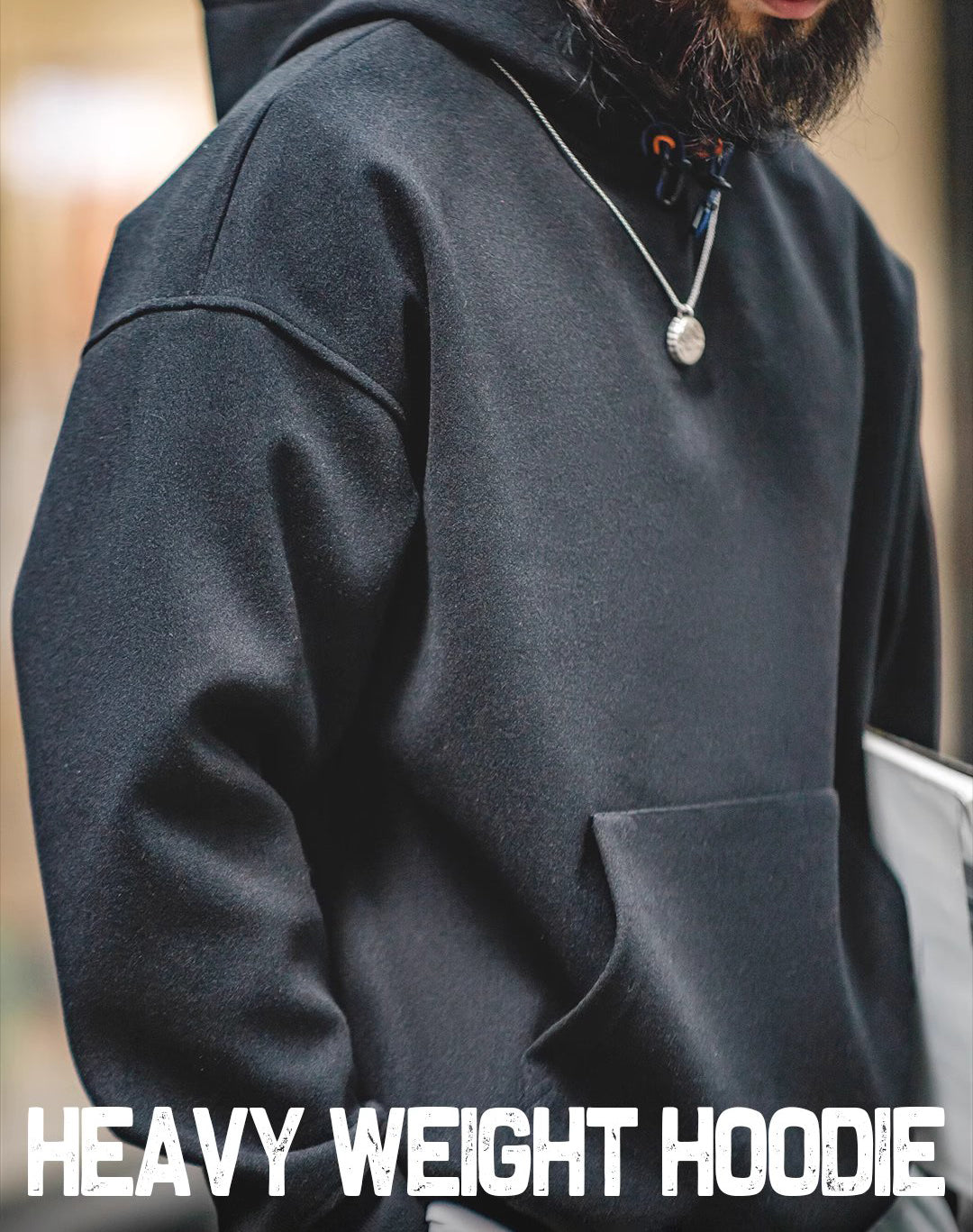 American Heavy Woolen Silhouette Loose Pullover Men's Sweater - Harmony Gallery